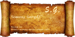 Somosy Gergő névjegykártya